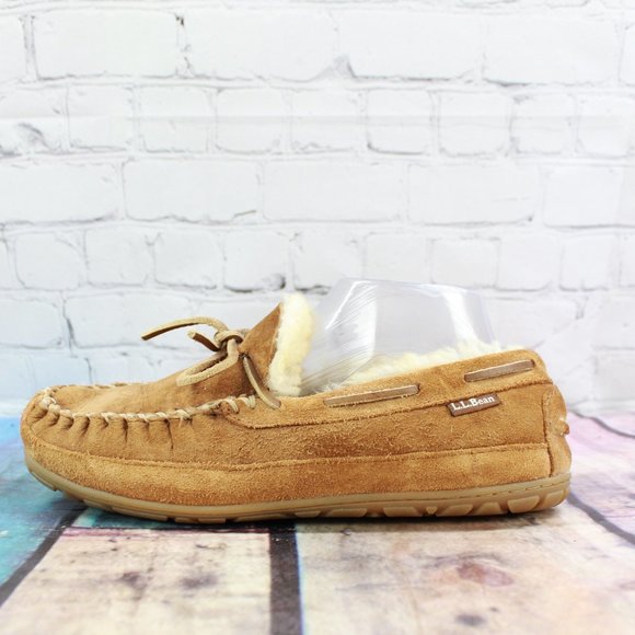 L.L. Bean Other - LL BEAN Shearling Wicked Good Moc Slippers Sz 8 W